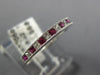 .41CT DIAMOND AAA RUBY 18K WHITE GOLD PRINCESS FILIGREE CHANNEL ANNIVERSARY RING