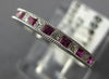 .41CT DIAMOND AAA RUBY 18K WHITE GOLD PRINCESS FILIGREE CHANNEL ANNIVERSARY RING