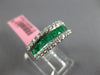 1.26CT DIAMOND & AAA EMERALD 18K WHITE GOLD 3D ROUND & BAGUETTE ANNIVERSARY RING