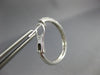 ESTATE .77CT DIAMOND 18K WHITE GOLD MULTI ROW PAVE CLIP ON HOOP HANGING EARRINGS