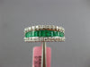 1.26CT DIAMOND & AAA EMERALD 18K WHITE GOLD 3D ROUND & BAGUETTE ANNIVERSARY RING