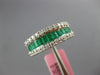 1.26CT DIAMOND & AAA EMERALD 18K WHITE GOLD 3D ROUND & BAGUETTE ANNIVERSARY RING