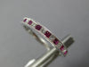 .41CT DIAMOND AAA RUBY 18K WHITE GOLD PRINCESS FILIGREE CHANNEL ANNIVERSARY RING