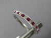 .41CT DIAMOND AAA RUBY 18K WHITE GOLD PRINCESS FILIGREE CHANNEL ANNIVERSARY RING
