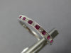 .41CT DIAMOND AAA RUBY 18K WHITE GOLD PRINCESS FILIGREE CHANNEL ANNIVERSARY RING