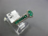 .82CT DIAMOND & AAA EMERALD 14KT WHITE GOLD 3D ROUND SQUARE FRIENDSHIP LOVE RING