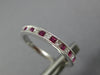 .41CT DIAMOND AAA RUBY 18K WHITE GOLD PRINCESS FILIGREE CHANNEL ANNIVERSARY RING