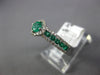 .82CT DIAMOND & AAA EMERALD 14KT WHITE GOLD 3D ROUND SQUARE FRIENDSHIP LOVE RING