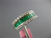 1.26CT DIAMOND & AAA EMERALD 18K WHITE GOLD 3D ROUND & BAGUETTE ANNIVERSARY RING