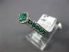 .82CT DIAMOND & AAA EMERALD 14KT WHITE GOLD 3D ROUND SQUARE FRIENDSHIP LOVE RING