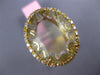 LARGE 12.52CT DIAMOND & AAA GREEN AMETHYST 14KT YELLOW GOLD OVAL FILIGREE RING