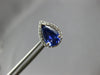 ESTATE 1.77CT ROUND DIAMOND & AAA TANZANITE 14KT WHITE GOLD HALO STUD EARRINGS