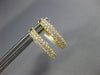 ESTATE .60CT DIAMOND 18KT YELLOW GOLD 3D 3 ROW CLIP ON HOOP HANGING EARRINGS
