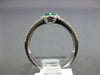 .82CT DIAMOND & AAA EMERALD 14KT WHITE GOLD 3D ROUND SQUARE FRIENDSHIP LOVE RING