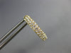 ESTATE .60CT DIAMOND 18KT YELLOW GOLD 3D 3 ROW CLIP ON HOOP HANGING EARRINGS