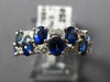 WIDE 2.46CT DIAMOND & AAA SAPPHIRE 18KT WHITE GOLD OVAL & ROUND ANNIVERSARY RING