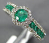 .82CT DIAMOND & AAA EMERALD 14KT WHITE GOLD 3D ROUND SQUARE FRIENDSHIP LOVE RING