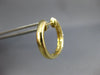 ESTATE .60CT DIAMOND 18KT YELLOW GOLD 3D 3 ROW CLIP ON HOOP HANGING EARRINGS