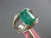 4.56CT DIAMOND & EMERALD 18KT WHITE GOLD 3D EMERALD CUT & ROUND ENGAGEMENT RING