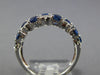 WIDE 2.46CT DIAMOND & AAA SAPPHIRE 18KT WHITE GOLD OVAL & ROUND ANNIVERSARY RING