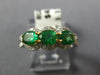 WIDE 1.44CT DIAMOND & AAA EMERALD 18K 2 TONE GOLD ROUND & OVAL INFINITY FUN RING