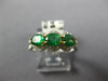 WIDE 1.44CT DIAMOND & AAA EMERALD 18K 2 TONE GOLD ROUND & OVAL INFINITY FUN RING
