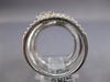 LARGE 1.08CT DIAMOND 14KT WHITE GOLD ROUND BAGUETTE MULTI ROW DOUBLE SQUARE RING