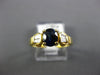 1.22CT DIAMOND & AAA SAPPHIRE 18K YELLOW GOLD 3D OVAL & BAGUETTE ENGAGEMENT RING