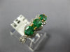 WIDE 1.44CT DIAMOND & AAA EMERALD 18K 2 TONE GOLD ROUND & OVAL INFINITY FUN RING