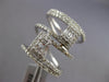 LARGE 1.08CT DIAMOND 14KT WHITE GOLD ROUND BAGUETTE MULTI ROW DOUBLE SQUARE RING