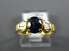 1.22CT DIAMOND & AAA SAPPHIRE 18K YELLOW GOLD 3D OVAL & BAGUETTE ENGAGEMENT RING