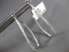 ESTATE .47CT DIAMOND 18KT WHITE GOLD INSIDE OUT OVAL SWIRL HOOP HANGING EARRINGS