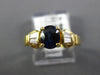 1.22CT DIAMOND & AAA SAPPHIRE 18K YELLOW GOLD 3D OVAL & BAGUETTE ENGAGEMENT RING