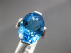 LARGE 12.75CT DIAMOND & AAA BLUE TOPAZ & PINK SAPPHIRE 14KT WHITE GOLD OVAL RING