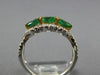 WIDE 1.44CT DIAMOND & AAA EMERALD 18K 2 TONE GOLD ROUND & OVAL INFINITY FUN RING