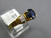1.22CT DIAMOND & AAA SAPPHIRE 18K YELLOW GOLD 3D OVAL & BAGUETTE ENGAGEMENT RING