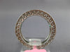 ESTATE 2.01CT AAA EMERALD 18K WHITE GOLD SEMI ETERNITY FILIGREE ANNIVERSARY RING