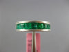 ESTATE 2.01CT AAA EMERALD 18K WHITE GOLD SEMI ETERNITY FILIGREE ANNIVERSARY RING