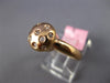 ESTATE .14CT DIAMOND 14KT ROSE GOLD 3D CLASSIC ETOILE ROUND FLOWER FUN RING