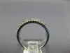 ESTATE WIDE .58CT DIAMOND 14K WHITE GOLD 3 ROW FILIGREE WEDDING ANNIVERSARY RING