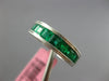 ESTATE 2.01CT AAA EMERALD 18K WHITE GOLD SEMI ETERNITY FILIGREE ANNIVERSARY RING