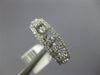 ESTATE WIDE .58CT DIAMOND 14K WHITE GOLD 3 ROW FILIGREE WEDDING ANNIVERSARY RING