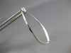 ESTATE .47CT DIAMOND 18KT WHITE GOLD INSIDE OUT OVAL SWIRL HOOP HANGING EARRINGS