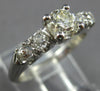 ESTATE 1.07CT OLD MINE DIAMOND PLATINUM CLASSIC 5 STONE ENGAGEMENT RING #27797