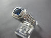 1.47CT DIAMOND & AAA SAPPHIRE 14KT WHITE GOLD EMERALD CUT BEZEL ENGAGEMENT RING