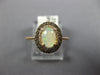 WIDE .78CT WHITE & CHOCOLATE FANCY DIAMOND & AAA OPAL 14K ROSE GOLD 3D OVAL RING
