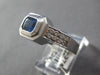 1.47CT DIAMOND & AAA SAPPHIRE 14KT WHITE GOLD EMERALD CUT BEZEL ENGAGEMENT RING
