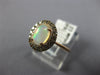 WIDE .78CT WHITE & CHOCOLATE FANCY DIAMOND & AAA OPAL 14K ROSE GOLD 3D OVAL RING