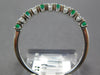 .25CT DIAMOND & AAA EMERALD 18KT WHITE GOLD 2MM SEMI ETERNITY ANNIVERSARY RING