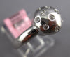 ESTATE .10CT DIAMOND 14KT WHITE GOLD CLASSIC ETOILE ROUND FLOWER FUN RING